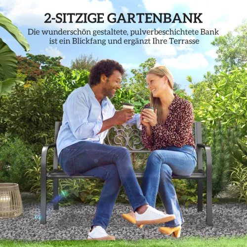 outsunny-banca-de-gradina-pentru-2-persoane-banca-metalica-neagra-cu-model-floral