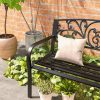 outsunny-banca-de-gradina-pentru-2-persoane-banca-metalica-neagra-cu-model-floral