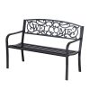 outsunny-banca-de-gradina-pentru-2-persoane-metal-negru