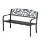 outsunny-banca-de-gradina-pentru-2-persoane-metal-negru