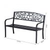 outsunny-banca-de-gradina-pentru-2-persoane-metal-negru