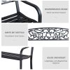 outsunny-banca-de-gradina-pentru-2-persoane-metal-negru