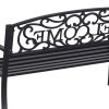 outsunny-banca-de-gradina-pentru-2-persoane-metal-negru