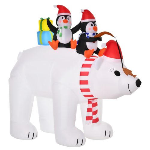 homcom-ursulet-polar-si-pinguini-autosuflanti-cu-iluminare-led-gonflabil-inalt-de-206-cm