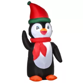   Pinguin gonflabil de Crăciun, decorațiune de Crăciun 1,6 m înălțime