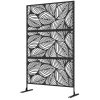 outsunny-paravan-despartitor-model-frunze-suport-pentru-intimitate-122-x-198-cm-otel-negru