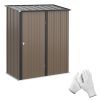 outsunny-magazie-de-gradina-depozit-pentru-unelte-otel-maro-161-x-94-x-196-cm