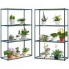 outsunny-set-de-2-rafturi-pentru-flori-etajera-pentru-plante-cu-4-niveluri-otel-verde-70-x