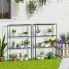 outsunny-set-de-2-rafturi-pentru-flori-etajera-pentru-plante-cu-4-niveluri-otel-verde-70-x