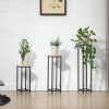 outsunny-set-suporturi-pentru-flori-3-bucati-otel-si-lemn