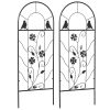 outsunny-2-suporturi-grilaj-pentru-plante-cataratoare-metal-negru-38-x-98-cm-set-de-2