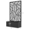 outsunny-paravan-de-gradina-cu-jardiniera-model-frunza-negru