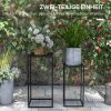 outsunny-set-suporturi-pentru-flori-2-bucati-otel-negru