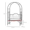 outsunny-arcada-de-gradina-cu-banca-suport-pentru-flori-otel-negru