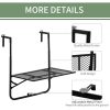 outsunny-masa-de-gradina-suspendata-pentru-gard-inaltime-reglabila-metal-negru