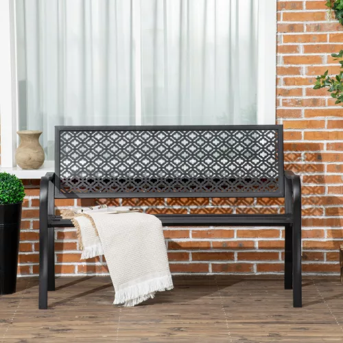 outsunny-banca-de-gradina-pentru-2-persoane-cu-spatar-si-cotiere-din-otel-model-floral-max