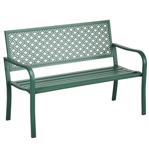 outsunny-banca-de-gradina-pentru-2-persoane-cu-spatar-si-cotiere-din-otel-model-floral-max-1