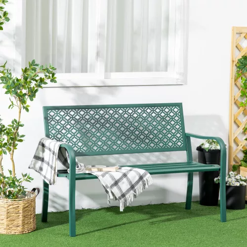 outsunny-banca-de-gradina-pentru-2-persoane-cu-spatar-si-cotiere-din-otel-model-floral-max-1