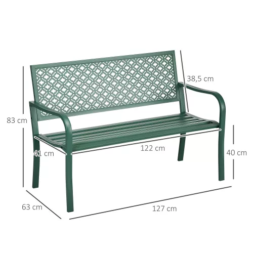 outsunny-banca-de-gradina-pentru-2-persoane-cu-spatar-si-cotiere-din-otel-model-floral-max-1