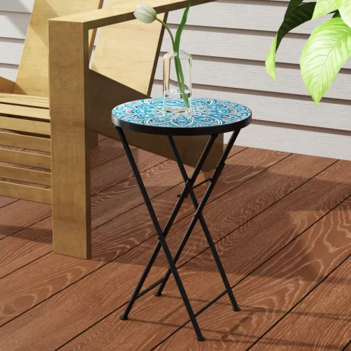 outsunny-masa-de-gradina-rotunda-otel-blat-cu-model-mozaic-negru-35-cm