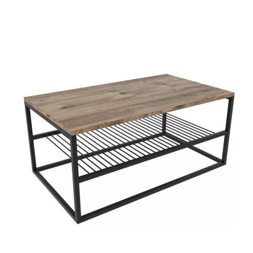 Măsuță de cafea, cu efect de lemn de pin, 95 x 55 x 42 cm