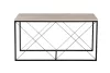 Măsuță de cafea set, 3 piese, travertin, negru, stil modern, 100x50x52 cm