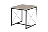 Măsuță de cafea set, 3 piese, travertin, negru, stil modern, 100x50x52 cm
