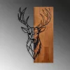 Accesoriu decorativ din lemn, cerb, 33 x 58 cm