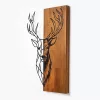 Accesoriu decorativ din lemn, cerb, 33 x 58 cm