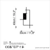 Ceas de perete decorativ din metal, modern, negru, 49 x 30 x cm