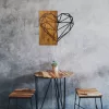 Accesoriu decorativ din lemn, inimă, 58 x 58 cm