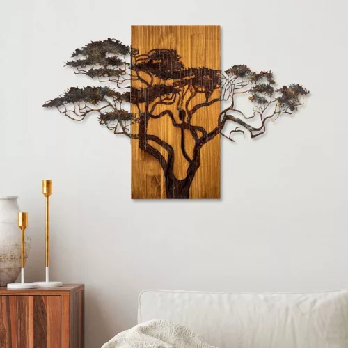 Accesoriu decorativ din lemn, lemn de acacia, 90 x 3 x 58 cm