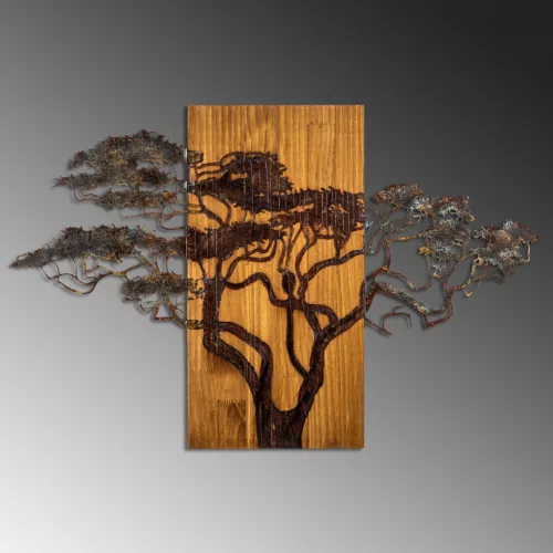 Accesoriu decorativ din lemn, lemn de acacia, 90 x 3 x 58 cm