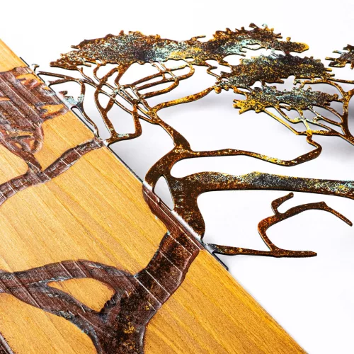 Accesoriu decorativ din lemn, lemn de acacia, 90 x 3 x 58 cm