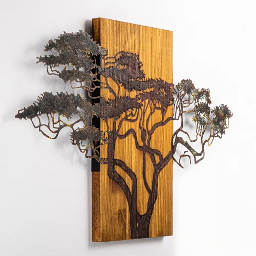 Accesoriu decorativ din lemn, lemn de acacia, 90 x 3 x 58 cm