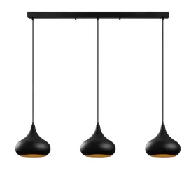 Lampă suspendată Muba x3, neagră