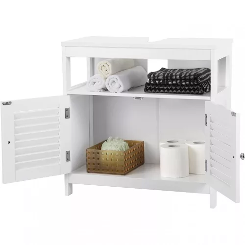 vasagle-sifonier-de-baie-sub-chiuveta-cu-raft-deschis-alb-60x30x60cm