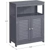 vasagle-sifonier-baie-cu-doua-usi-si-sertare-gri-60x30x80cm