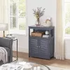 vasagle-sifonier-baie-cu-doua-usi-si-sertare-gri-60x30x80cm