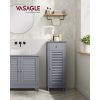 vasagle-sifonier-baie-cu-doua-usi-si-sertare-gri-30-x-30-x-82-cm