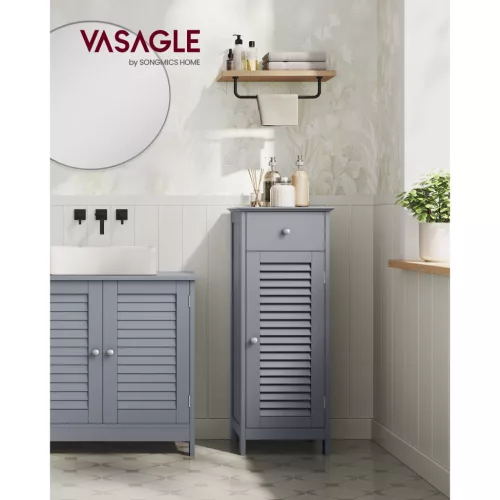 vasagle-sifonier-baie-cu-doua-usi-si-sertare-gri-30-x-30-x-82-cm