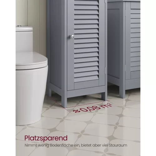 vasagle-sifonier-baie-cu-doua-usi-si-sertare-gri-30-x-30-x-82-cm