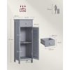 vasagle-sifonier-baie-cu-doua-usi-si-sertare-gri-30-x-30-x-82-cm
