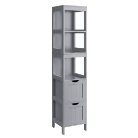 vasagle-dulap-baie-vertical-2-sertare-rafturi-gri-30x30x141cm