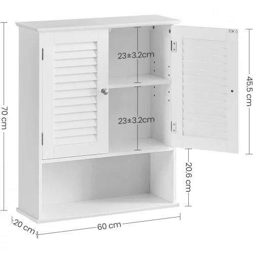 vasagle-sifonier-de-baie-suspendat-alb-60x20x70cm