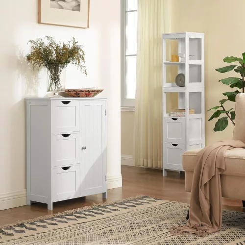 vasagle-dulap-baie-cu-3-sertare-60x30x81cm-alb