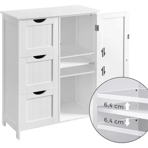 vasagle-dulap-baie-cu-3-sertare-60x30x81cm-alb