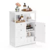 Dulap de baie vertical, 3 sertare, alb 60x30x80cm