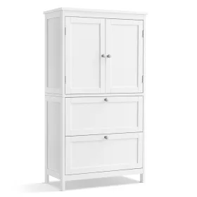 vasagle-cabinet-de-baie-dulap-de-depozitare-cu-doua-sertare-mari-si-doua-usi-alb