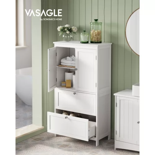 vasagle-cabinet-de-baie-dulap-de-depozitare-cu-doua-sertare-mari-si-doua-usi-alb